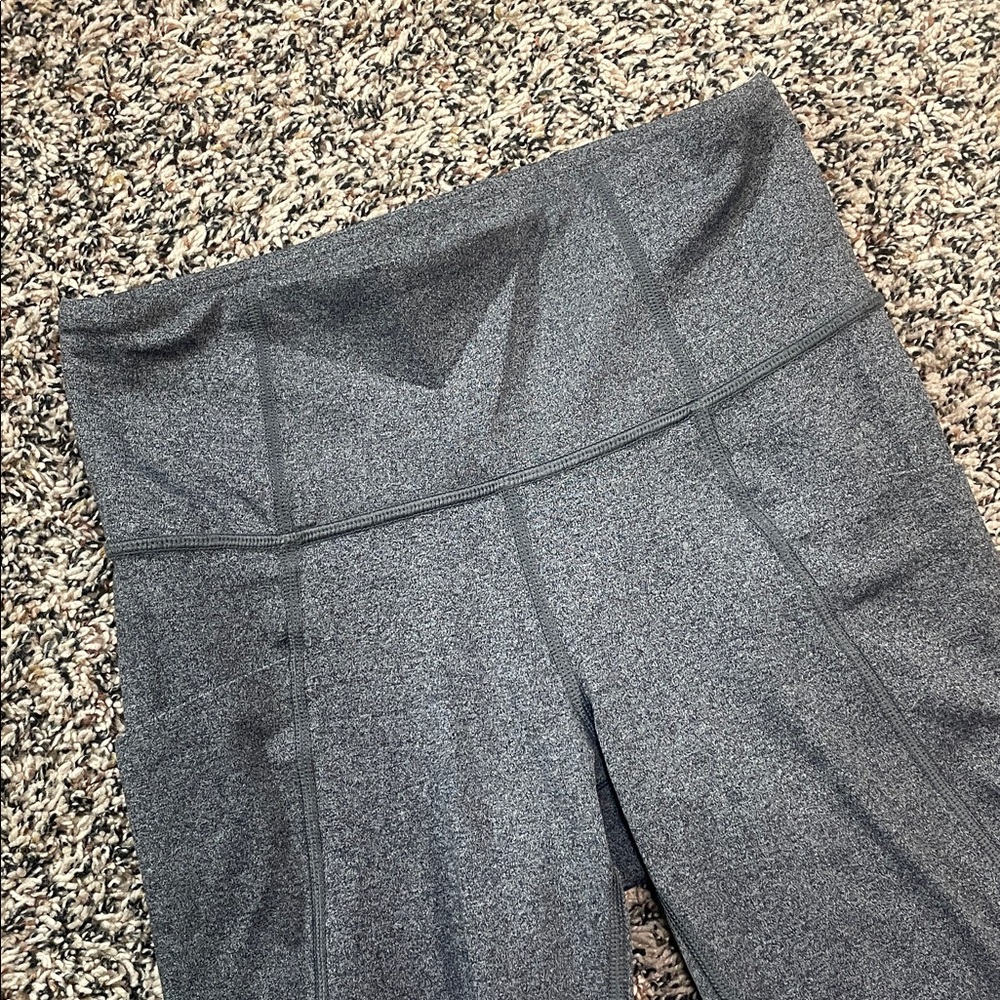Athleta Stash Pocket Salutation Tights High Rise 7/8ths Dark Gray XS | EUC - Picture 3 of 8